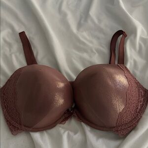 Women’s 34DDD VICTORIA’S SECRET purple glitter lace push-up bra